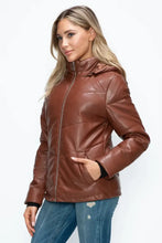 How Dare U Pocketed Zip Up Puffer Jacket with Removable Hood Woman Outerwear