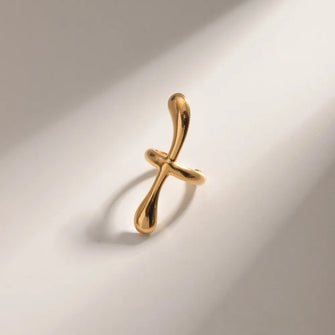 18K Gold-Plated Stainless Steel Cuff Earrings Gold One Size