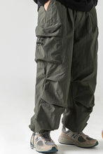 Men's Plus Size Elastic Waist Pants with Pockets Dark Gray