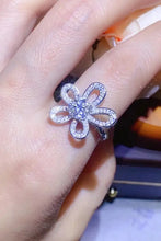 1 Carat Moissanite Flower-Shape Open Ring Rings