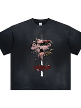 Men's Graphic Round Neck Half Sleeve T-Shirt Mens Tops