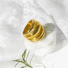 18K Gold-Plated Multi-Layer Statement Ring