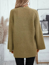 Open Front Long Sleeve Cardigan Woman Outerwear