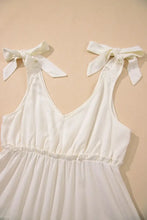 Solid Color Tied Straps Ruffle Tiered Mini Dress Casual Dresses