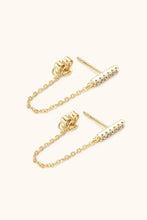 Moissanite 925 Sterling Silver Connected Earrings Earrings
