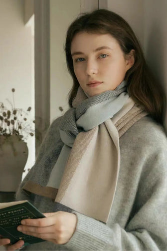 Thermal Contrast Acrylic Scarf Sage One Size