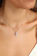 Adored 925 Sterling Silver Rhodium-Plated 1 Carat Moissanite Pendant Necklace Silver One Size Necklaces
