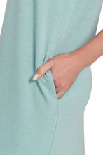 Zenana French Terry Sleeveless Round Neck Midi Dress Casual Dresses
