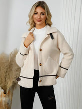 Pocketed Button Down Collared Neck Jacket Dust Storm Woman Outerwear