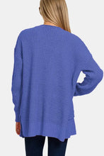 Zenana Waffle Open Front Sweater Cardigan Woman Outerwear
