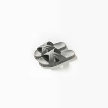 Open Toe Platform Slippers Gray Woman Slippers