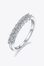 Moissanite Platinum-Plated Half-Eternity Ring Rings