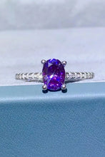 1 Carat Purple Moissanite 4-Prong Ring Rings