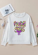 MARDI GRAS Round Neck Long Sleeve Sweatshirt Woman Sweatshirts