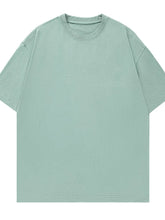 Men's Plus Size Round Neck Half Sleeve T-Shirt Gum Leaf