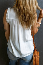 Frill Notched Sleeveless Tank Tanks & Camis