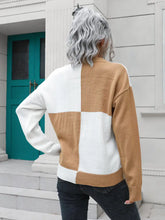Contrast Drop Shoulder Sweater Sweater Pullovers