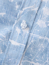 Men's Printed Short Sleeve Button Down Shirt