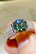 3 Carat Moissanite Side Stone Ring Rings