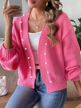 Open Front Drop Shoulder Cardigan