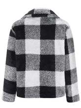 Full Size Plaid Zip Up Long Sleeve Jacket Woman Outerwear