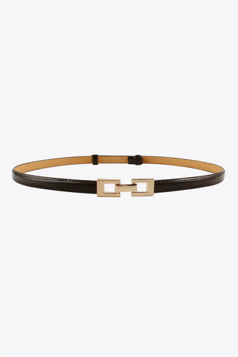 PU Skinny Belt Black One Size Belts