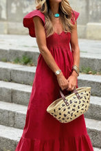 Smocked Tiered Cap Sleeve Maxi Dress Woman Maxi Dress