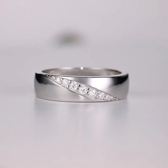 925 Sterling Silver Moissanite Ring Silver