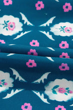 Printed Tie Neck Ruffled Cap Sleeve Dress Woman Casual Dress