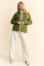 Davi & Dani Quilted Button Down Shacket with Chest Pockets Woman Outerwear