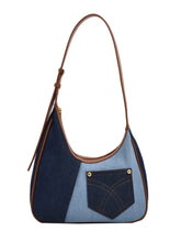 Color Block Adjustable Strap Shoulder Bag Shoulder Bags