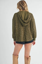 Aemi + Co Floral Button Up Hooded Jacket Woman Outerwear