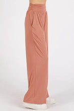 Mittoshop Stretch Banded Waist Wide Leg Pants with Pockets Woman Pants