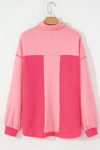 Two Tone Button Up Drop Shoulder Shacket Woman Outerwear