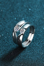 Moissanite Rhodium-Plated Ring Rings