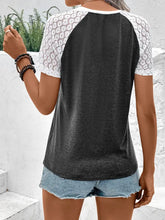 Ivy Lane Color Block Raglan Sleeve Round Neck Tee Woman T Shirts