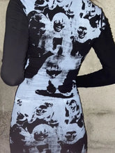 Printed Round Neck Long Sleeve Mini Dress Casual Dresses