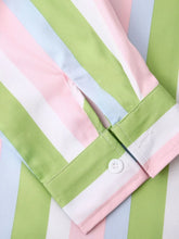 Men's Striped Long Sleeve Button-Up Shirt