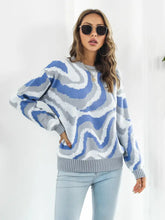 Round Neck Dropped Shoulder Sweater Sweater Pullovers