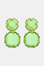 Geometrical Shape Zinc Alloy Frame Dangle Earrings Neon Green One Size Earrings