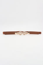 Zinc Alloy Buckle PU Leather Belt Caramel One Size