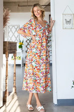 Lime 'N' Chili Floral Print Sweetheart Neck Tie Front Midi Dress Casual Dresses