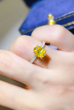 2 Carat Moissanite 925 Sterling Silver Ring Yellow Rings