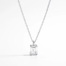 925 Sterling Silver Zircon Pendant Necklace Silver One Size