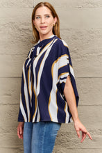 Perfee Tie Neck Printed Slit Sleeve Blouse Woman Blouses