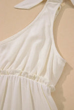 Solid Color Tied Straps Ruffle Tiered Mini Dress Casual Dresses