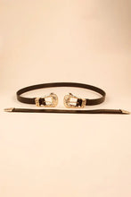 Double Buckle PU Leather Belt Belts