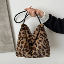 Leopard Furry Shoulder Bag Shoulder Bags
