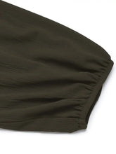 Button Front Balloon Sleeve Dress Casual Dresses