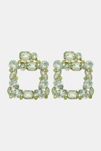 Geometrical Shape Zinc Alloy Dangle Earrings Light Green One Size